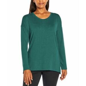 Banana Republic Women’s T-Shirt Long Sleeve Pullover Knit Stretch Green Size XL